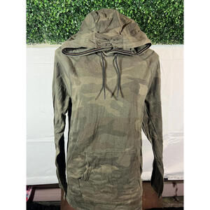 Camouflage Hooded Long Sleeve Pullover Sweatshirt